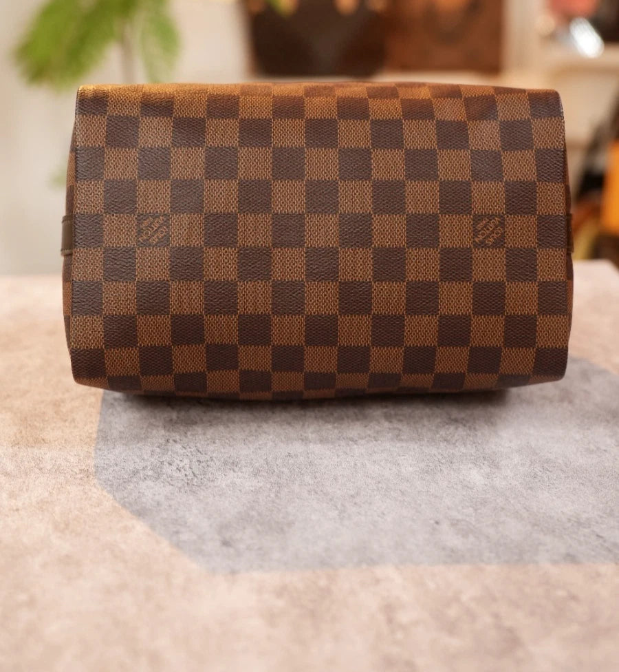 Louis Vuitton Speedy25 Damier Brown Shoulder Bag Top Handle Bag Excellent