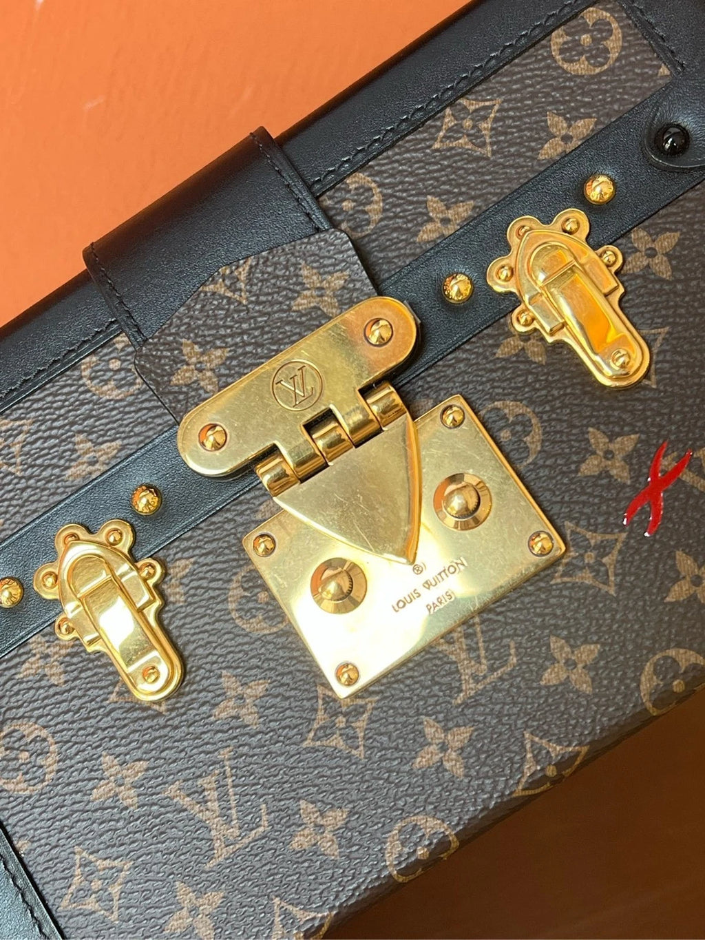 Louis Vuitton Petite Malle Monogram Canvas Box Handbag