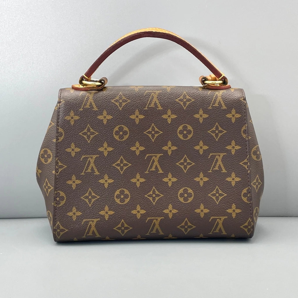 Louis Vuitton Monogram BB Top Handle Crossbody Bag Brown Gold Women Classic