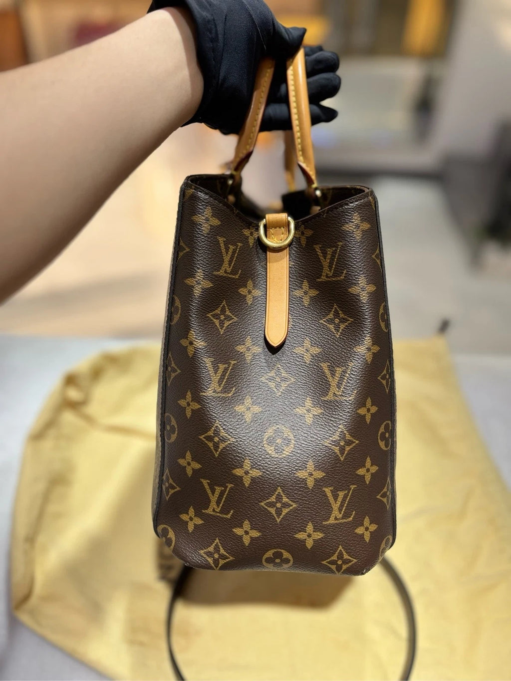 Louis Vuitton Monogram Large Montaigne Shoulder Handbag For Women