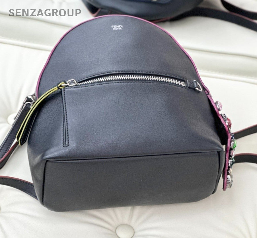 Fendi By The Way Calfskin Backpack shoulder Bag Women Color-Block Brand New