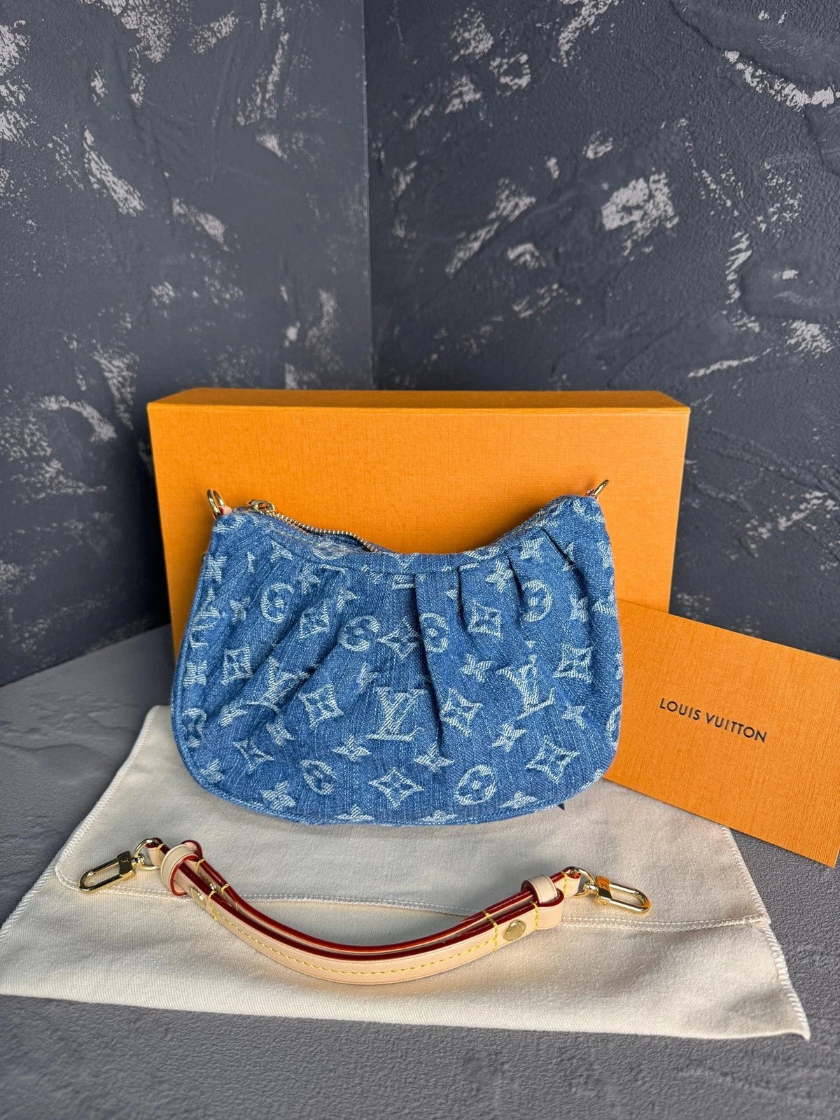 Louis Vuitton Pochette Valley Denim Monogram Shoulder Bag