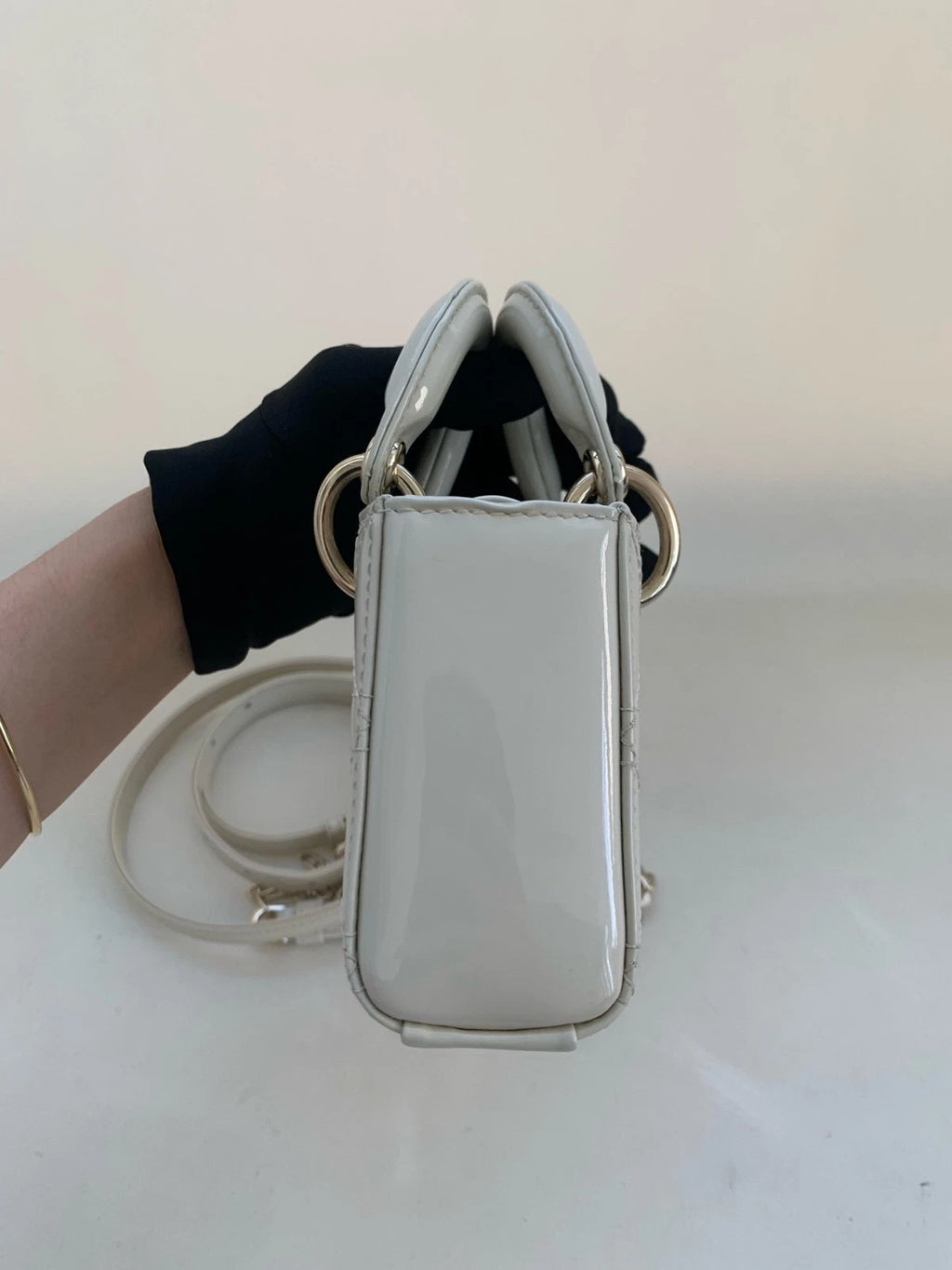 Dior Lady Dior Leather Top Handle Excellent