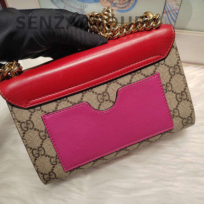 Gucci GG Marmont Matelassé Shoulder Bag in Brown & Red - Timeless Classic