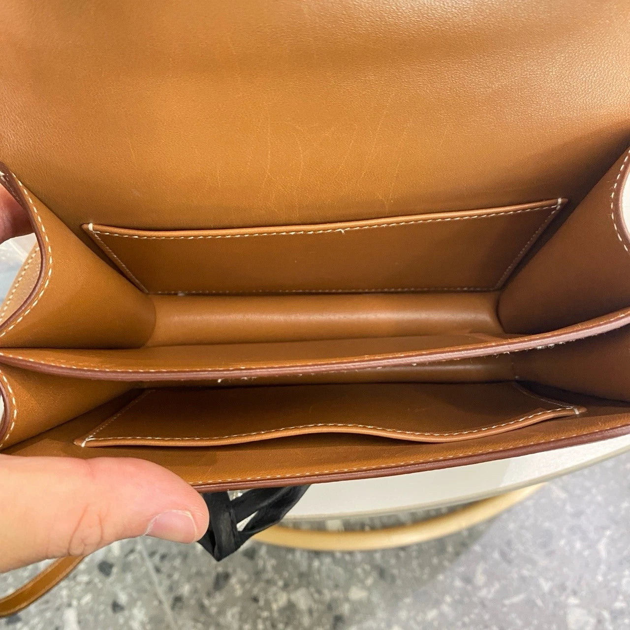 Hermes Constance19 Epsom Women Crossbody Brown Gold