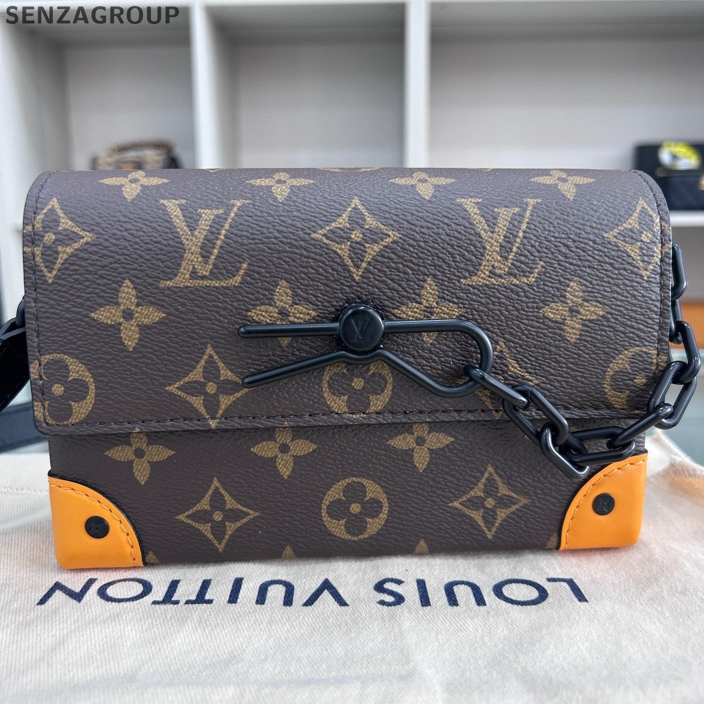 Louis Vuitton Steamer Monogram Box Bag Unisex Classic Shoulder Bag
