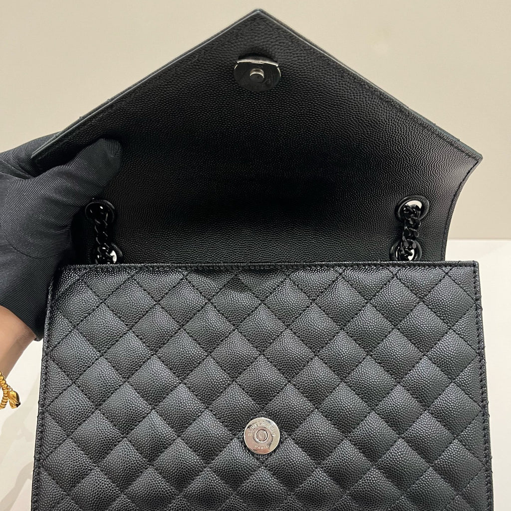 Saint Laurent Black Envelope Chain Shoulder Bag Classic Women's