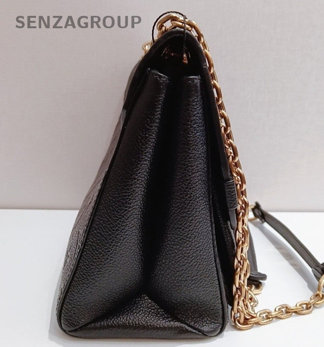 Louis Vuitton Vavin PM Monogram Chain Shoulder Bag Black Gold Women Classic