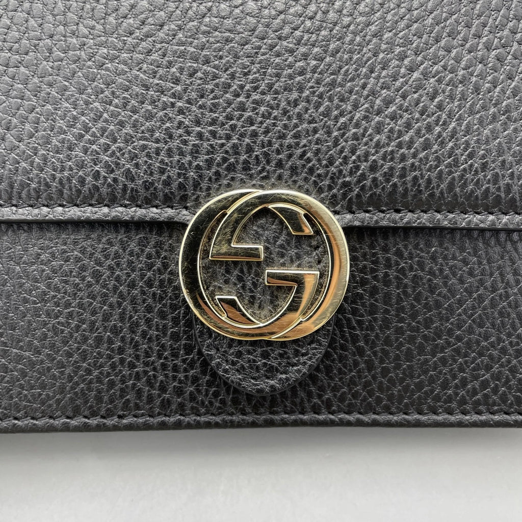 Gucci Accordion WOC Black Crossbody Bag For Women
