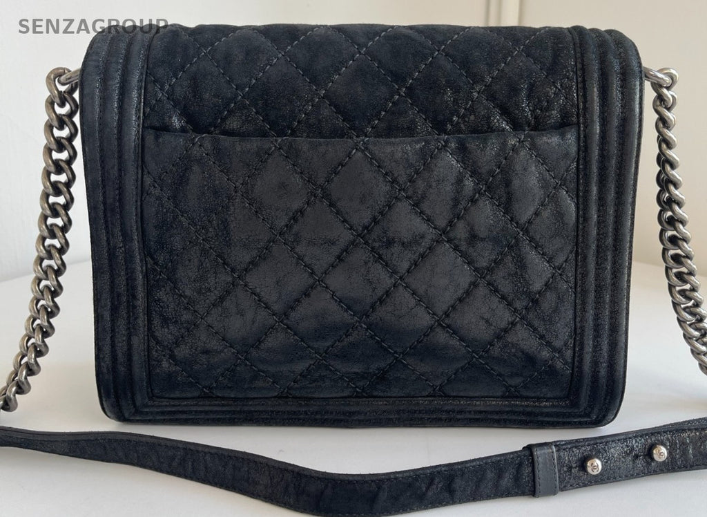 CHANEL Leboy GM CC Chain Shoulder bag Black Silver Women