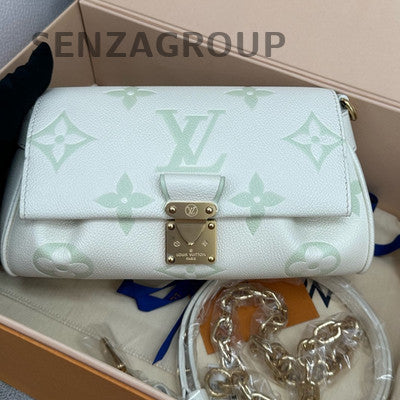 Louis Vuitton Milky Way Favorite Green Gold Chain Crossbody Bag Women
