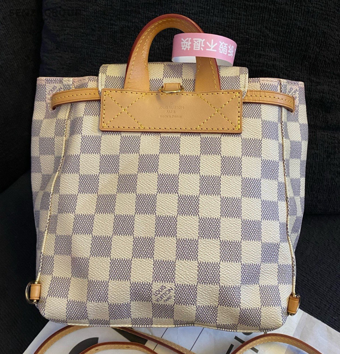 Louis Vuitton White Daimer Ebene Mini Backpack Used Women Classic
