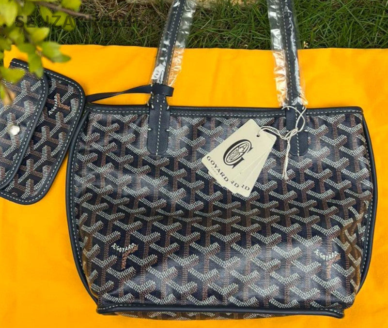 Goyard  Mini Tote Shoulder Bag Navy Blue Used Women Classic