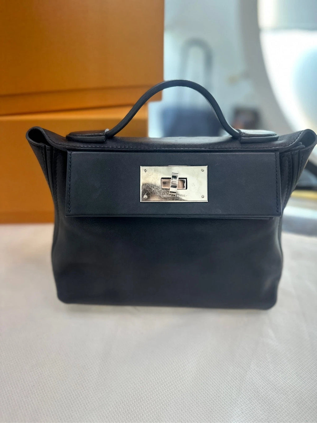 Hermes Mini 2424 Black Silver Handbag For Women