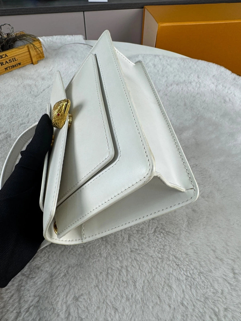 Bvlgari x Alexander Wang Calfskin Classic Top Handle Bag For Women
