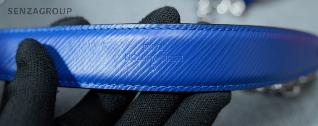 Louis Vuitton Twist Epi Leather PM Chain Shoulder Bag Blue Silver Women Classic
