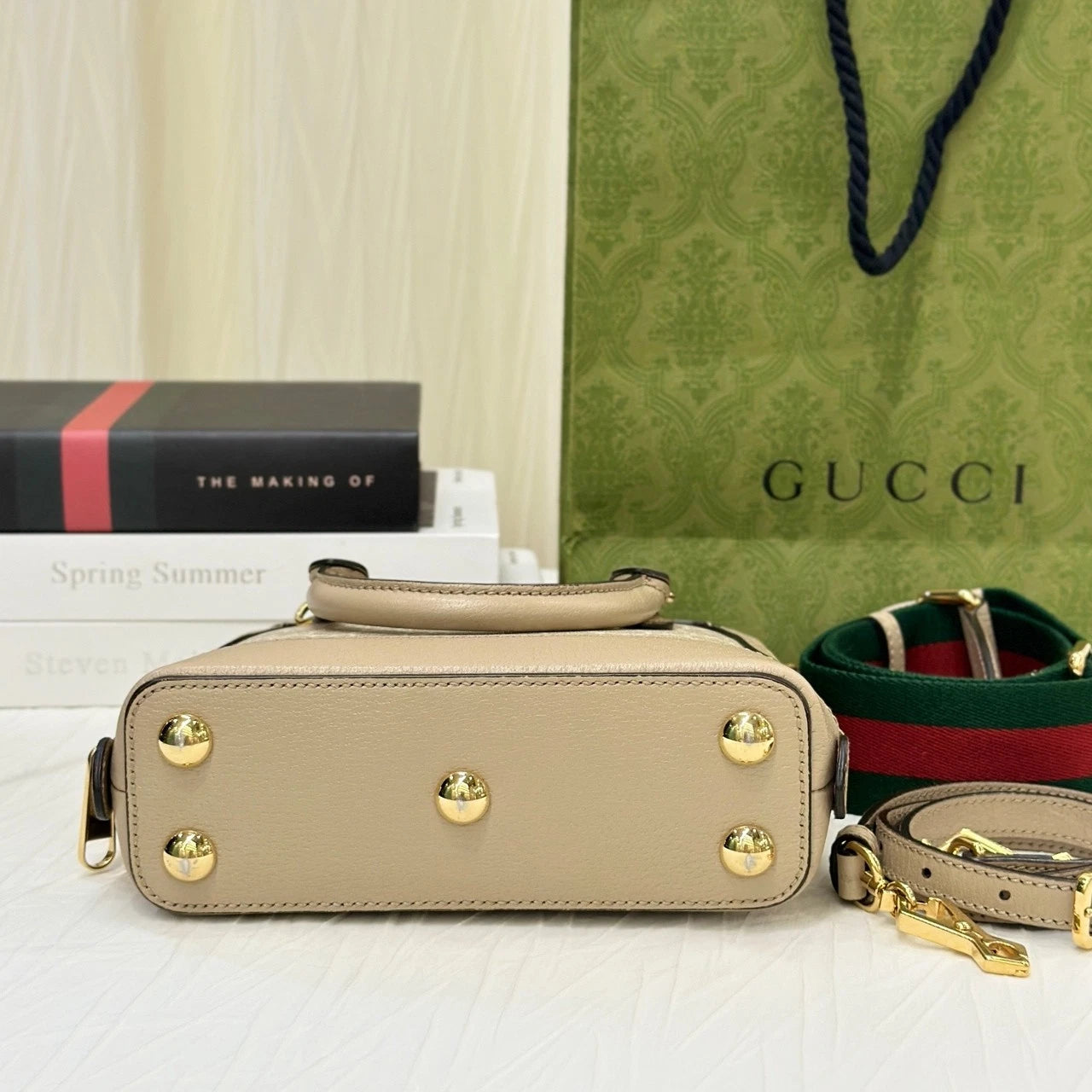 GUCCI 1955 Monogram Canvas Mini Shell Crossbody For Women