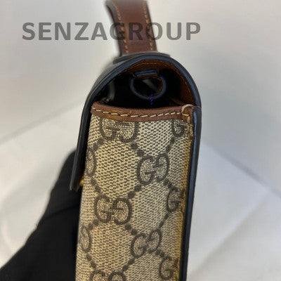 Gucci Padlock Mini Shoulder Bag Brown Gold Women's Classic Handbag