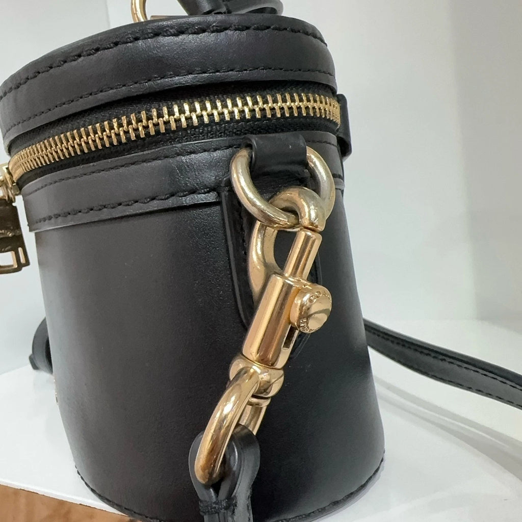 COACH Women's Black Leather Trail 20 Crossbody Handbag Box Bag