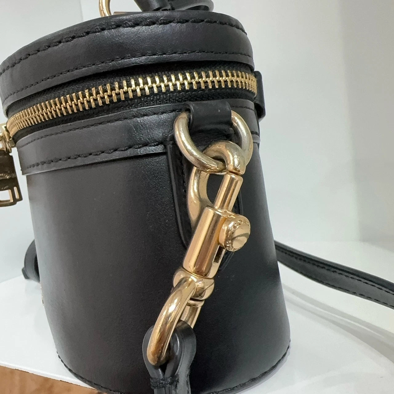 COACH Women's Black Leather Trail 20 Crossbody Handbag Box Bag