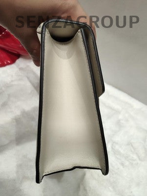 Gucci Sylvie Shoulder Bag White Gold Classic Fashion Women