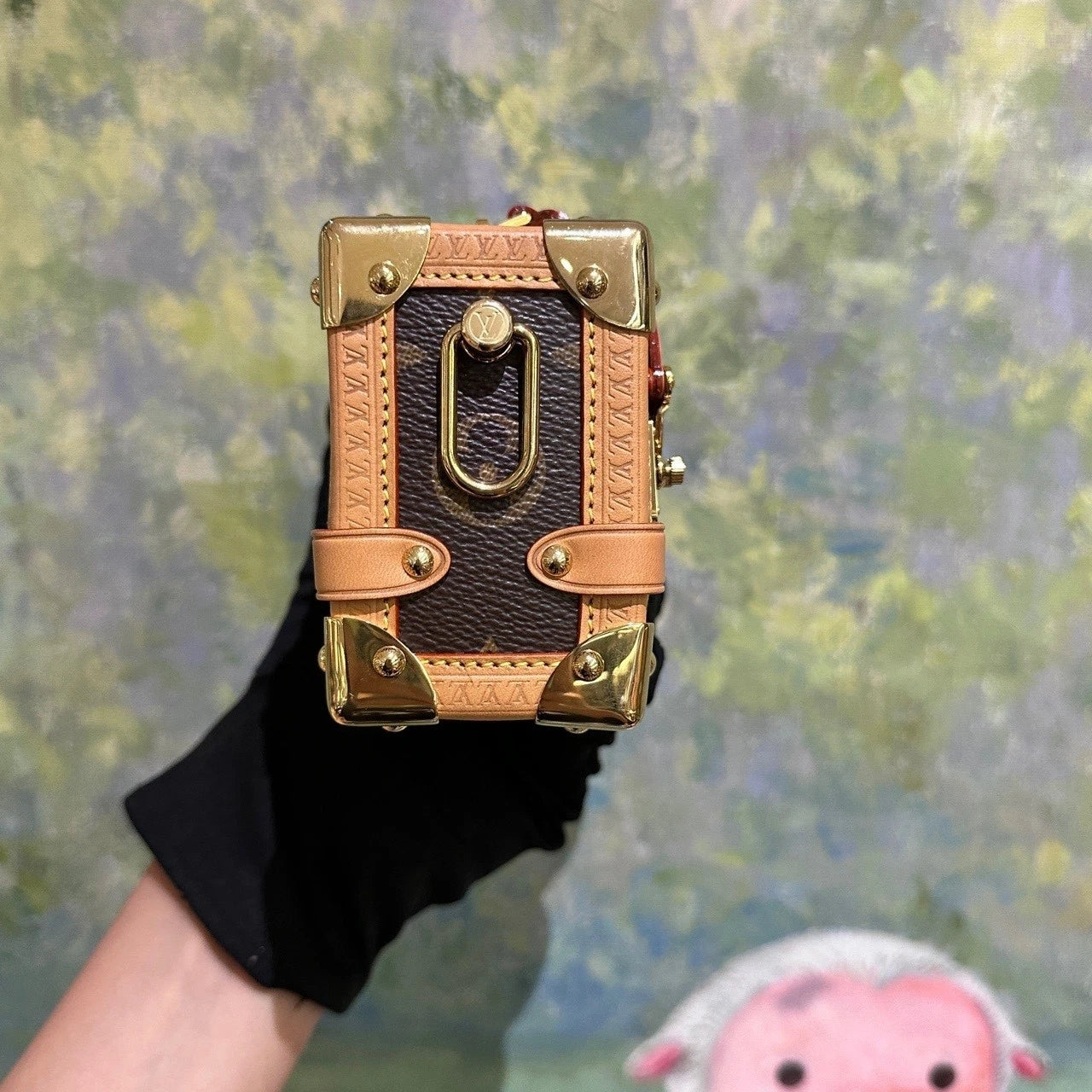 Louis Vuitton Nano Side Trunk Canvas Shoulder Crossbody Women
