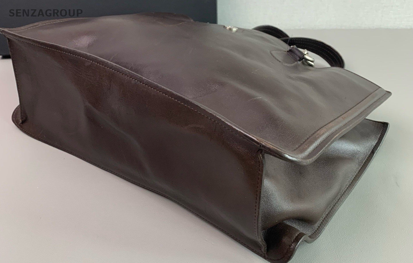 Chanel Vintage Calfskin Tote Shoulder Bag Brown