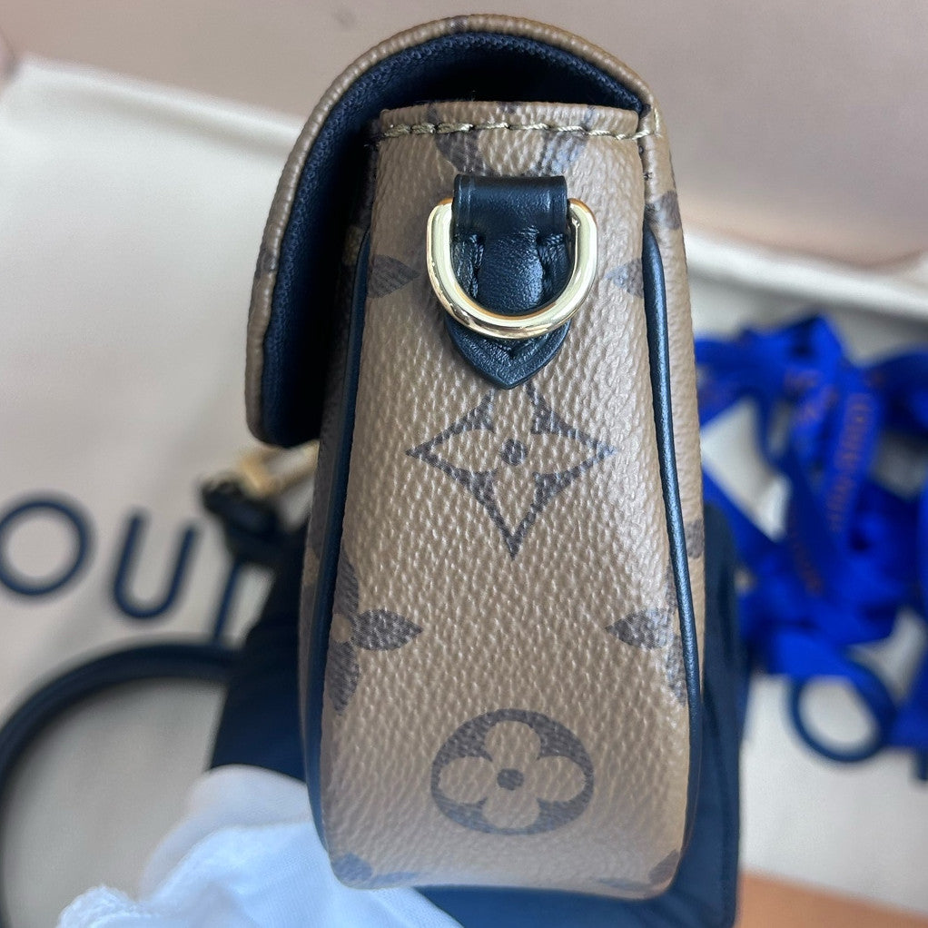 Louis Vuitton Ivy Monogram Chain Shoulder Bag in Black & Brown