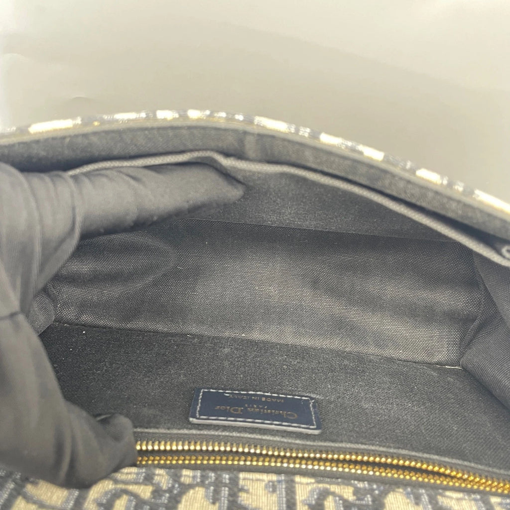 Pre-owned Dior Canvas Montaigne 30 Medium Shoulder Bag For Women Blue