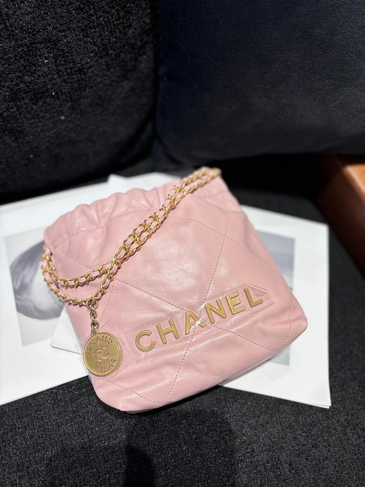 CHANEL 22Bag Mini Pink Shoulder Bag For Women