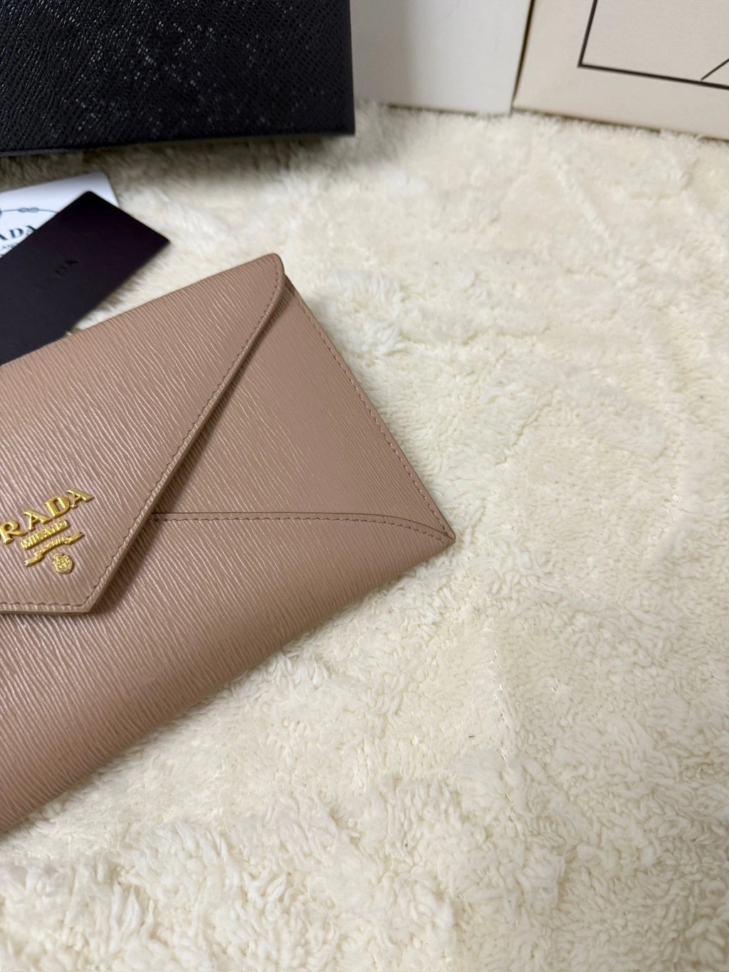 Prada Leather Envelope Wallet For Women