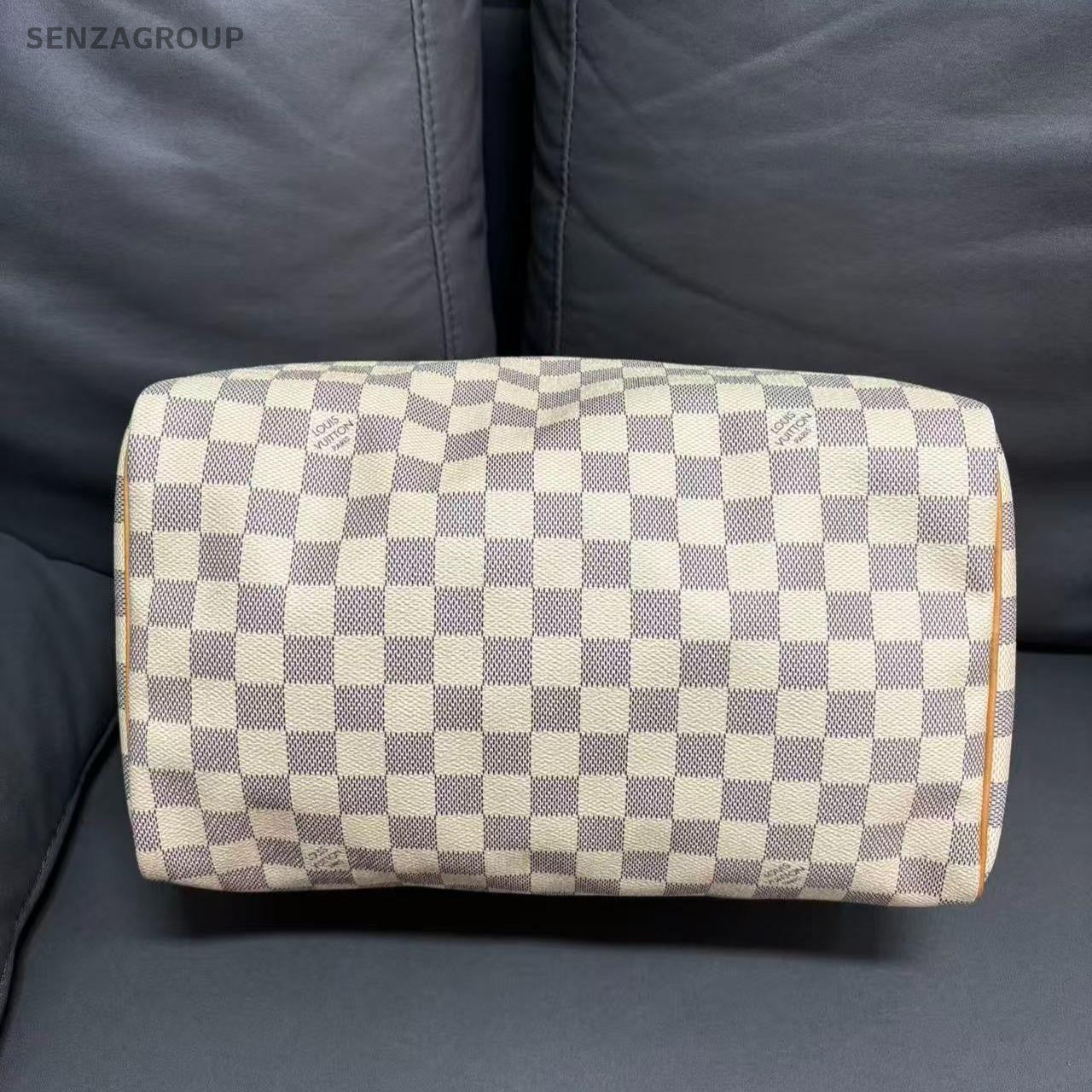 SJ0001 Louis Vuitton Speedy 30 white damier