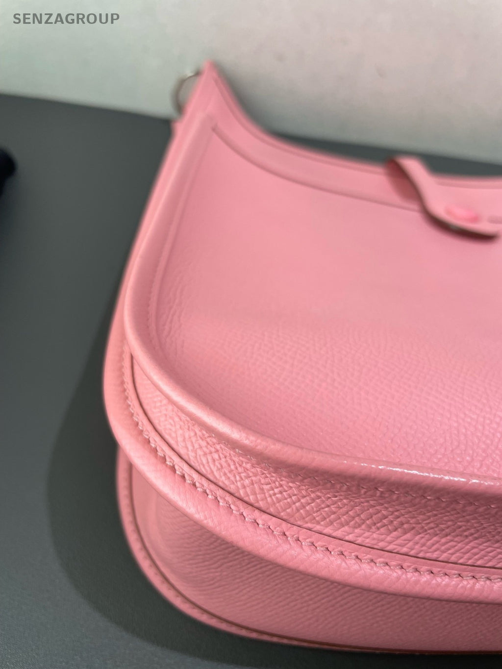 HERMES Evelyne 2Way Shoulder Bag Crossbody Pink Silver Women Classic