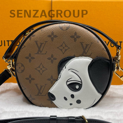 Louis Vuitton Monogram Boite Chapeau Souple MM Brown Gold Women's Bag