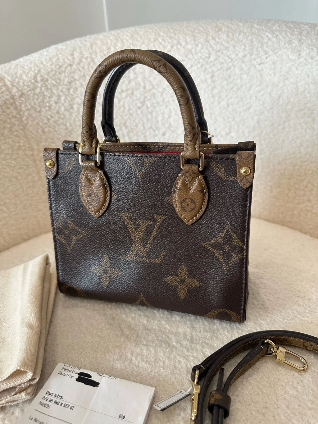 Louis Vuitton OnTheGo Canvas Tote Bag Excellent