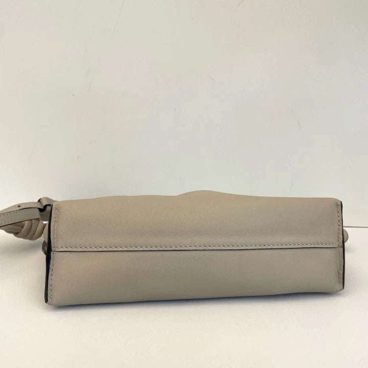 Loewe Mini Flamenco Drawstring Bucket Bag Light Gray Women