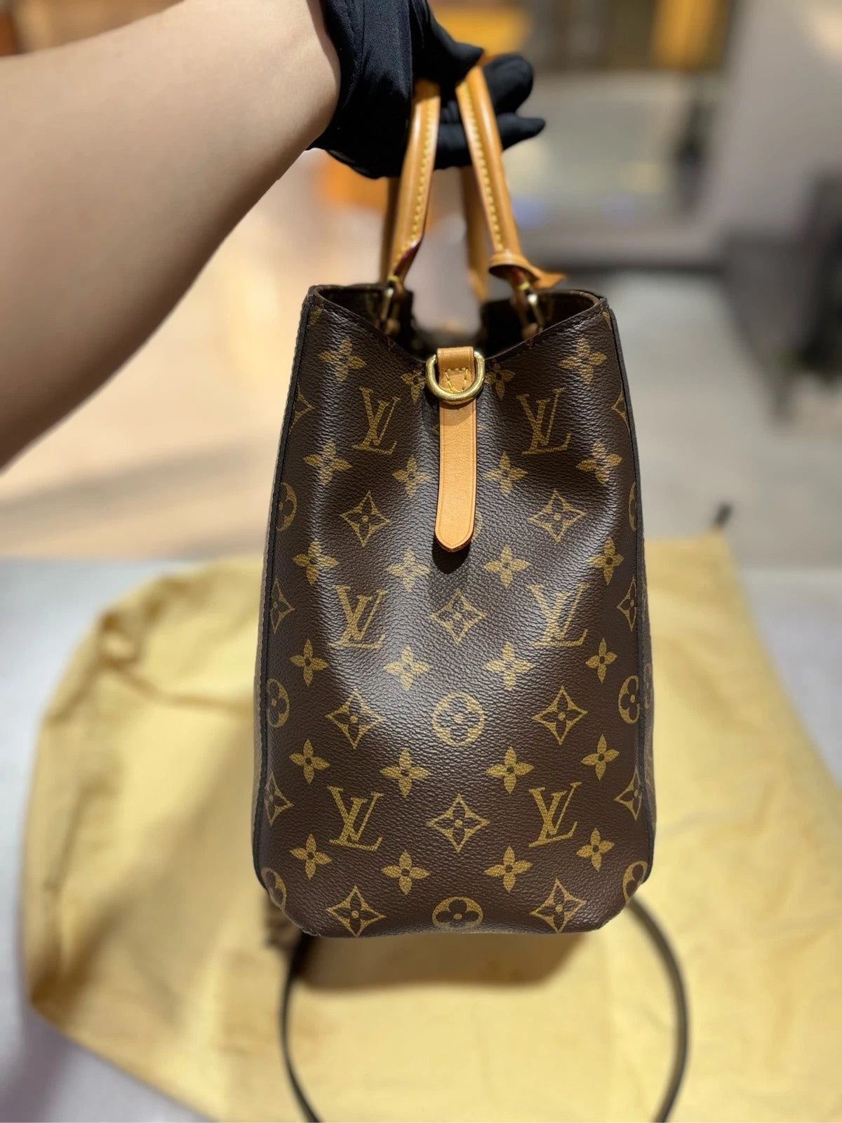Louis Vuitton Monogram Large Montaigne Shoulder Handbag For Women