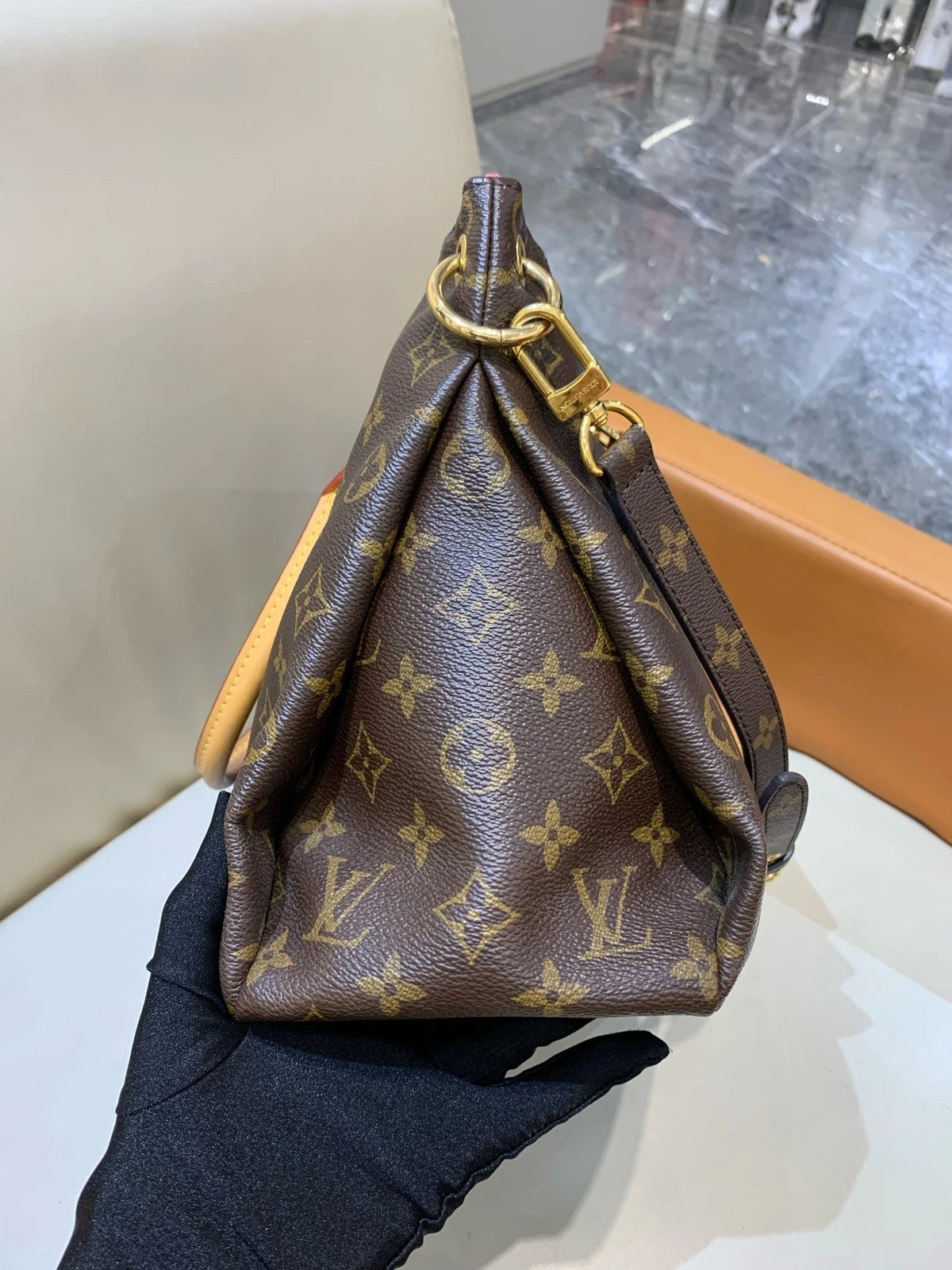 Louis Vuitton Monogram Canvas Pallas Tote Bag For Women