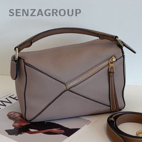 Loewe Puzzle PM Shoulder Bag Crossbody Brown Gold Women Classic