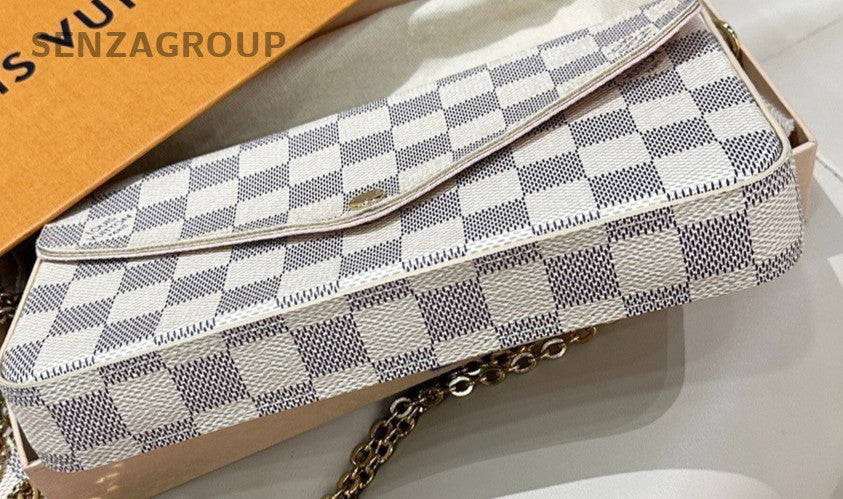 Louis Vuitton Damier Azur Shoulder Crossbody Bag Blue Almost Brand New Women
