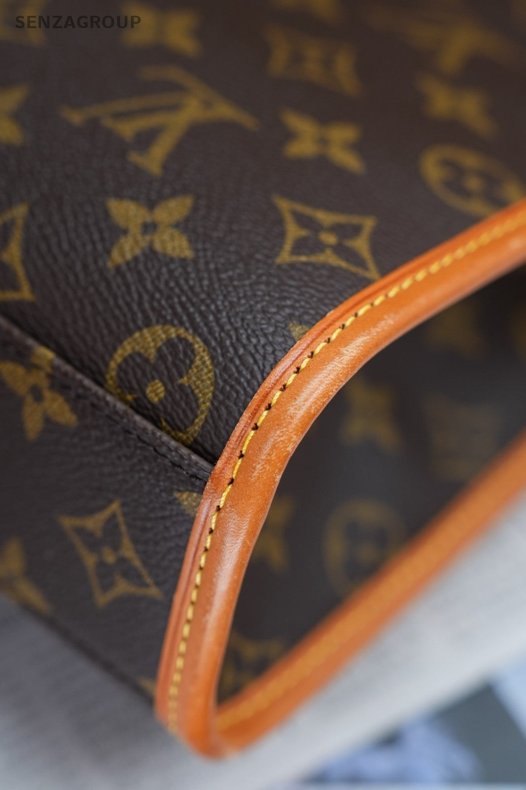 Louis Vuitton Bel Air PM Monogram Leather Handbag Shoulder Bag Women Brown