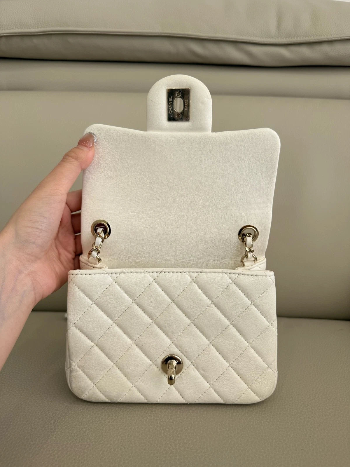 CHANEL CF Square Lambskin Shoulder Crossbody Bag For Women