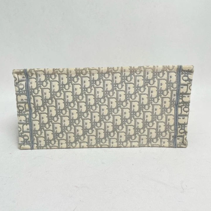 Dior Book Tote Canvas Gray Tote Bag Excellent