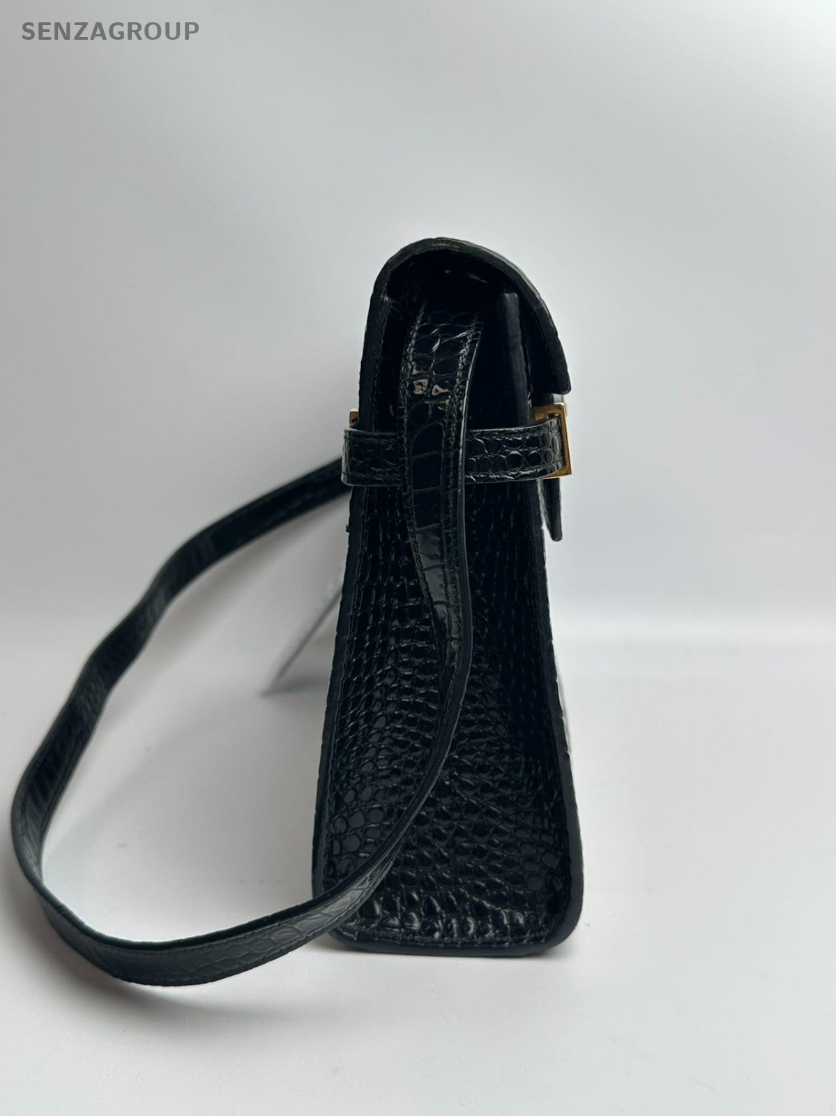 SJ0001 YSL MANHATTAN Small Crocodile Embossed Calfskin Handbag