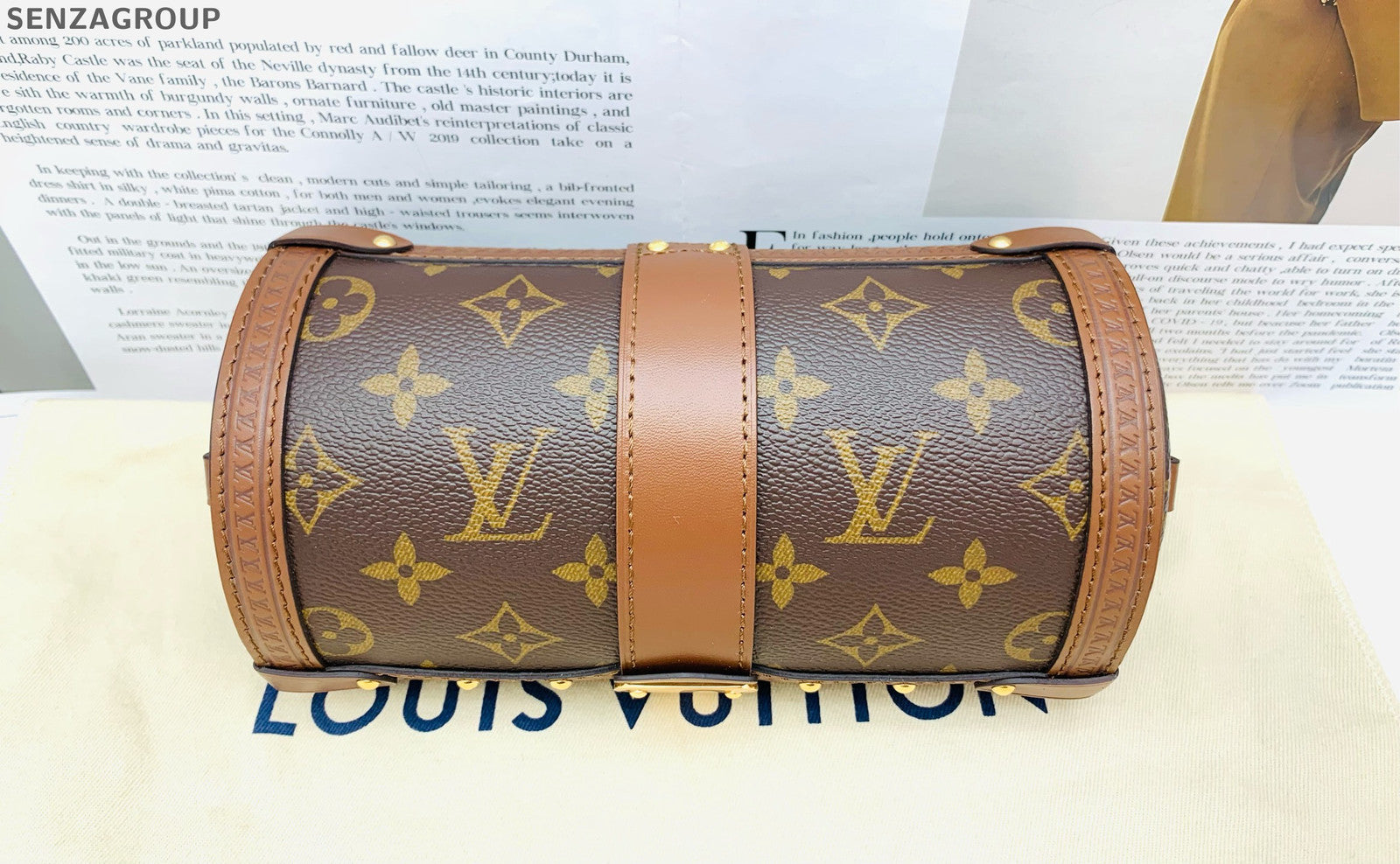 Louis Vuitton Papillon Monogram Shoulder Crossbody Bag Brown Gold Clasp