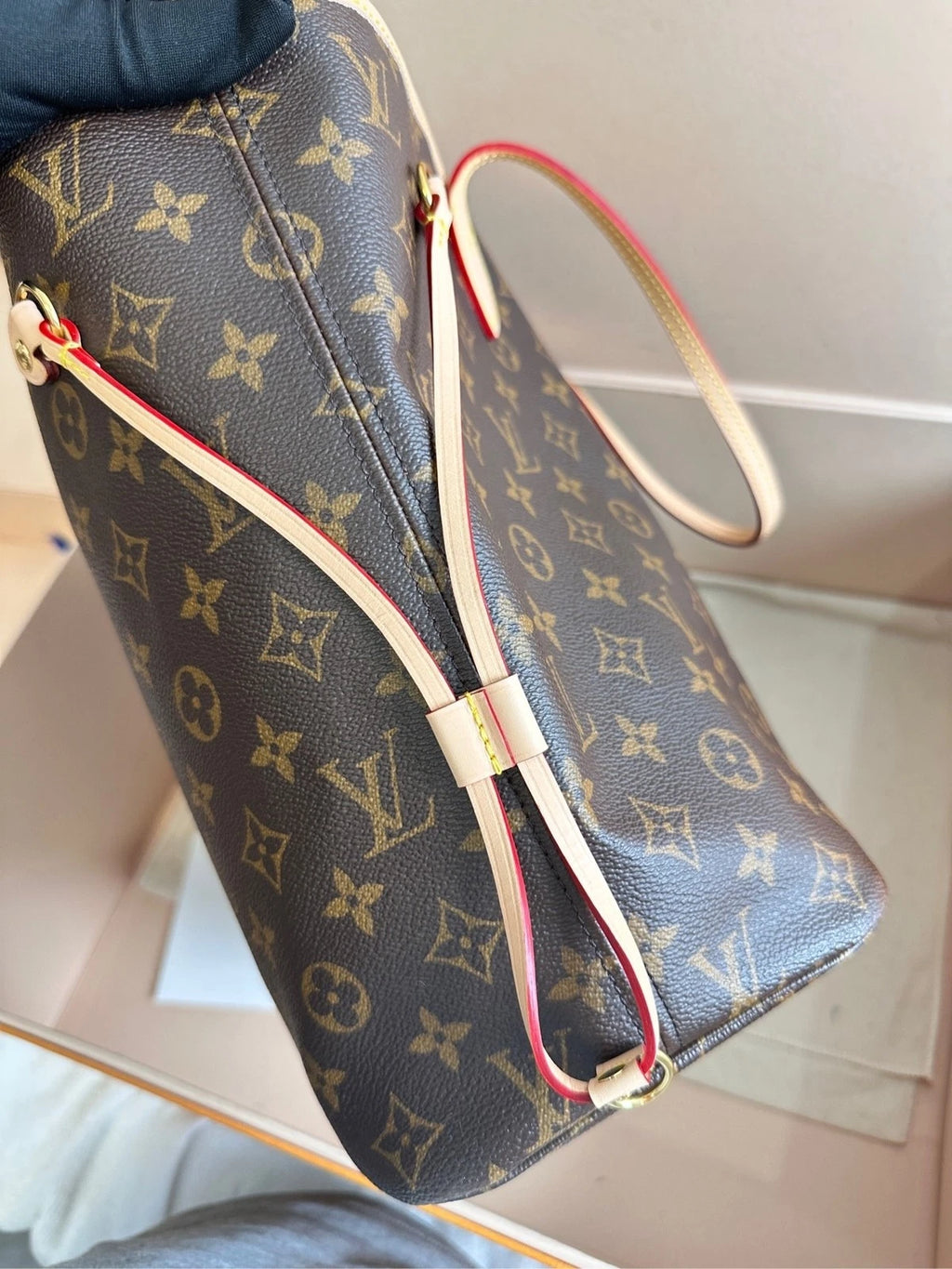 Louis Vuitton Neverfull Canvas Tote Bag Excellent