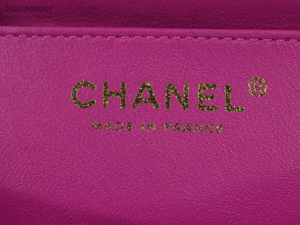 CHANEL Classic Flap V-Shape Pattern Chain Shoulder bag Pink Gold Women Classic