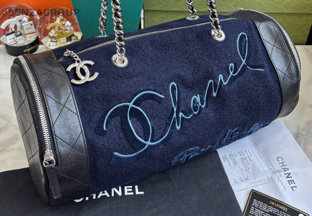CHANEL Burger Series Top Handle bag Limited Edition Women Black Blue