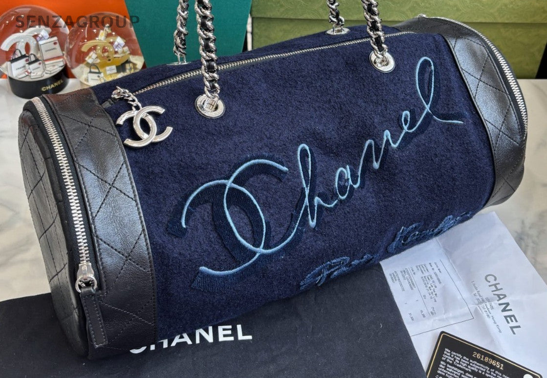 CHANEL Burger Series Top Handle bag Limited Edition Women Black Blue