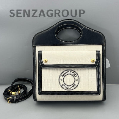 Burberry Black White Shoulder Crossbody Bag Women Classic Fashion